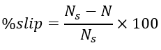 Calculation of IM slip